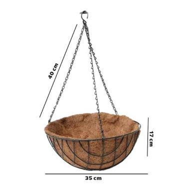 Imagem de Vaso de Pendurar Com Pendente De Ferro 20, 25, 30, 35 e 40cm Decoração