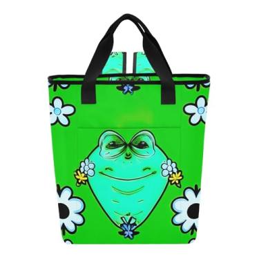 Imagem de Joitme Green Funny Aliens Beach Mochila impermeável à prova de areia, 36 latas com isolamento térmico, 34 x 15 x 40 cm