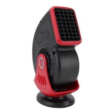 Imagem de RiToEasysports Aquecedor de Carro, Descongelador de Aquecimento Rápido Com de Aquecimento Em Espiral Dupla e Circulação de Ar 360 para Veículo de Táxi Suv, Uso No Inverno e Verão (vermelho)