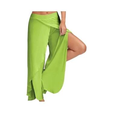 Imagem de Calças De Perna Larga plus Size Para Mulheres, Soltas, Com Cintura Elá