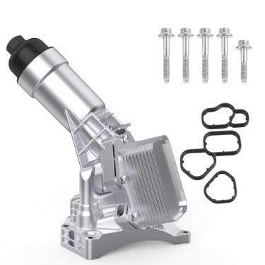 Imagem de Refrigerador de óleo de motor de alumínio 11428651710 para BMW 230i 330e xDrive 330i xDrive 430i xDrive 530i 540i X3 X4 X5 X6 Z4, serve para 11428580415 11428580414 adaptador de caixa de filtro de