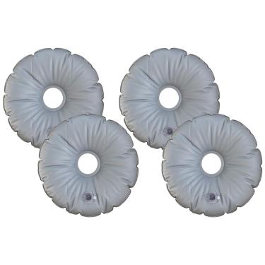 Imagem de Kellegour Suporte de base de 4 peças para bandeira de penas, guarda-chuva ao ar livre, bolsa de peso base de penas, bolsa redonda para peso de água, bolsa de água dobrável para suporte de guarda-sol,