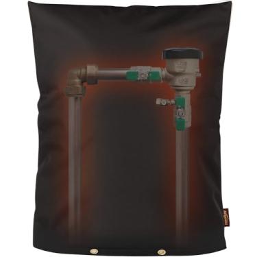 Imagem de Angooni Tampa de prevenção de refluxo atualizada, folha de alumínio (-15.0 °C) - 50.8 cm L x 66.6 cm A Industrial 600D Winter Sprinkler Valve Covers for Outside, Anti-UV Winter-Freeze Water Well Pump