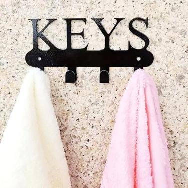 Imagem de Porta-chaves de arte de metal – Porta-chaves de ferro decorativo montado na parede, organizador de entrada para chaves e itens pequenos (estilo 2)