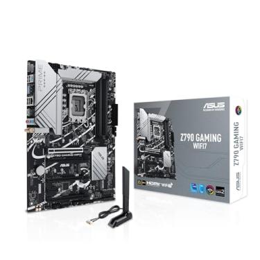 Imagem de ASUS Placa-mãe Z790 GAMING WIFI7 LGA 1700 ATX com PCIe 5.0, três slots M.2, 14+1 DrMOS, DDR5, WIFI 7, Realtek 1Gb LAN, HDMI TM, USB 3.2 Gen 2x2 Type-C, USB 3.2 Gen 1 Type-C, Thunderbolt USB4