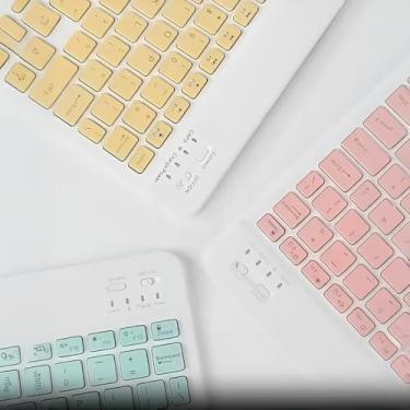 Imagem de Kit Teclado e Mouse Sem Fio 2.4GHz, Layout QWERTY, Material ABS/Metal, Alcance 10m, Inclui Receptor (Rosa)