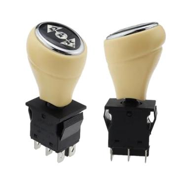 Imagem de 1 peça de pedal de interruptor de carro elétrico infantil brinquedo motocicleta interruptor de passeio no carro fusível roda elétrica peças sobressalentes KCD4 (branco, autobloqueio_1 peça)