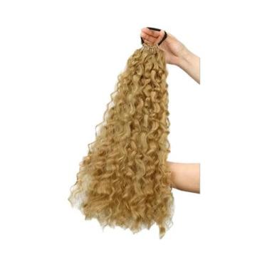 Imagem de Extensões De Rabo De Cavalo Sintético Trançado Cacheado De 18 Polegada