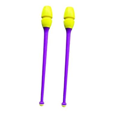 Imagem de kowaku Conjunto de 2 bastões de ginástica rítmica conectáveis, ferramenta artística para crianças e adultos, equipamento de treinamento para dança e giros, Style I