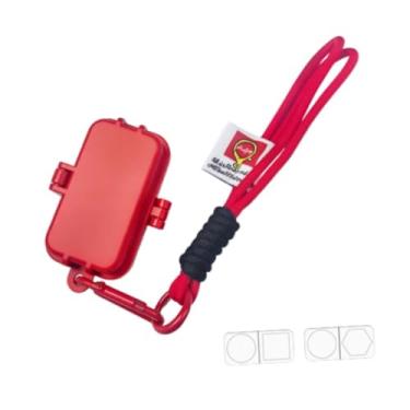 Imagem de oshhni Caixa para giz de bilhar, porta-giz para taco de sinuca, acessório profissional multifuncional para jogos de bilhar e sinuca ao ar livre, Vermelho