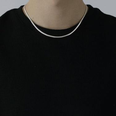 Imagem de Colar feminino banhado a prata, joia delicada para o dia a dia, peça em camadas, 18in, Metal, Sem Pedra Preciosa