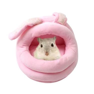 Imagem de Copfeu Cama de hamster para animais de estimação, ninho de algodão quente engrossado no inverno, ninho confortável para dormir, abrigo fofo, adequado para hamsters, porquinhos-da-índia, planadores de