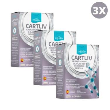 Imagem de Cartliv Equaliv Colágeno Não Hidrolisado Tipo2 Com 60 Cápsulas Kit Com