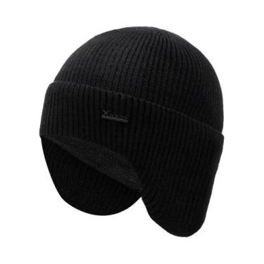 Imagem de Gorro De Inverno Masculino Com Protetor De Orelhas Em Fleece, Quente, 