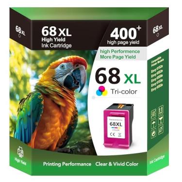 Imagem de RBBRVV Cartucho de tinta preta 68e 68e de substituição para série 68, compatível com impressoras Envy 6555e, 6552e, 6155e, 6152e, 6558e (1 cor)