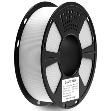 Imagem de GIANTARM Filamento PLA, filamento de impressora 3D branco fosco 1,75 mm, carretel PLA fosco de 1 kg (1 kg), precisão dimensional +/- 0,02 mm, filamento 3D para laboratório Bambu