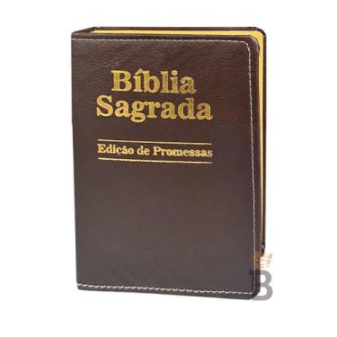 Imagem de Bíblia Sagrada Letra Pequena Luxo Marrom - REI DAS BIBLIAS