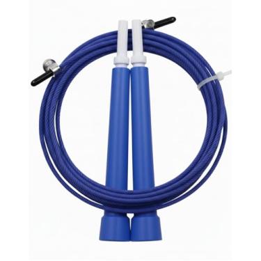 Imagem de Corda de Pular 3m Ajustável Material Resistente Cabo de Aço com Parafusos para Ajuste Múltiplas Cores Disponíveis (Azul)