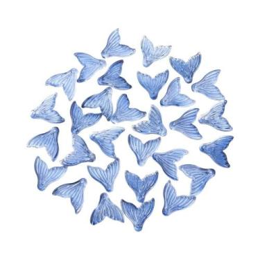 Imagem de Contas De Vidro Em Forma De Cauda De Sereia Coloridas 30pcs DIY Para F