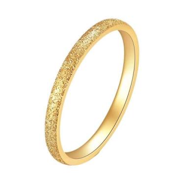 Imagem de Conjunto De Anéis De Noivado E Casamento Empilháveis de Aço Inoxidável