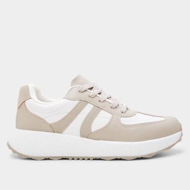 Imagem de Tênis Vizzano Casual Feminino, Branco, Cinza, 35