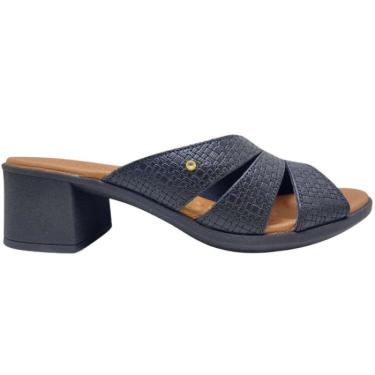 Imagem de Tamanco Usaflex em Couro Feminino - Preto