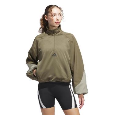 Imagem de Blusa Meio Zíper Basketball Pullover Adidas-Feminino