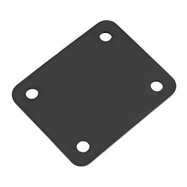 Imagem de Luqeeg Baixo de Guitarra Elétrica Durável Placa de Pescoço de Liga de Aço Reforçada Peças de Parafuso Cromado para Fácil Instalação Adequado para Músicos Cor Preta (Preto)