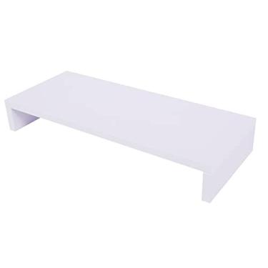 Imagem de Xixian Suporte de Monitor de Madeira para PC, Notebook, Rack de Suporte de Exibição de Organizador de Mesa Universal, Multifuncional, Branco Arroxeado, Preto, Cor de Madeira Com ângulo de (Branco)