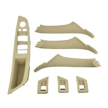 Imagem de Maçaneta da porta interna automotiva, tampa de acabamento, compatível com BMW Série 5 F10 F11 520d 530d 535i 51417225857 51417225873 Acessórios para carro(Oyster 7pcs)