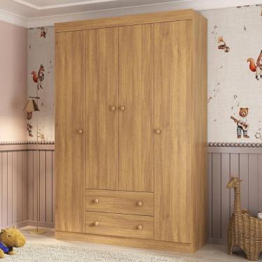 Imagem de Guarda-roupa Infantil 122cm 4 Portas e 2 Gavetas Encanto Multimóveis MP4448