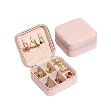 Imagem de Porta Joia Com Kit 20 pcs Bolsa Para Viagem Portátil caixa de armazenamento bolsa anel colar Bom Presente (8,rosa)