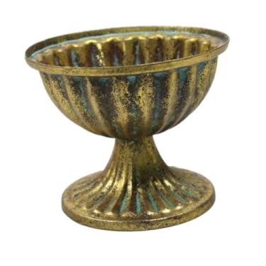 Imagem de Wswqop Vaso Decorativo, Urna, Floreira, Suporte Tradicional para Flores, Pequeno Vaso de Flores, Vaso de Flores para Quarto, Escritório, Casa, Mesa de Jantar, ouro antigo grande, Tamanho real