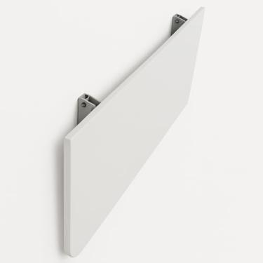 Imagem de Mesa Dobravel Retratil de Parede Suspensa Borda Redonda Ate 120CM Para Quarto Sala Banheiro Cozinha Branco Preto Marrom(Branco,100x40cm)