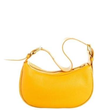 Imagem de Bolsa Shoulder Leopoldine Mostarda em Couro Legítimo com Alça em Fivela-Feminino