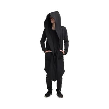 Imagem de Casaco Masculino De Inverno Com Capuz Forrado Em Fleece, Trench Coat D