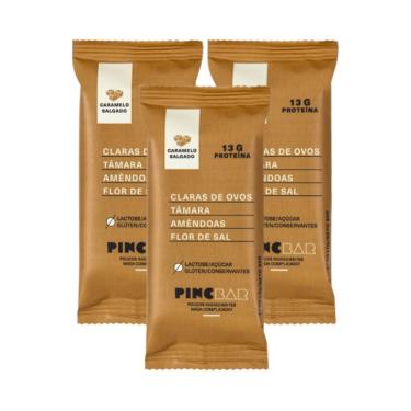 Imagem de Kit 3X: Barra de Proteína Caramelo Salgado Sem Açúcar Pincbar 50g
