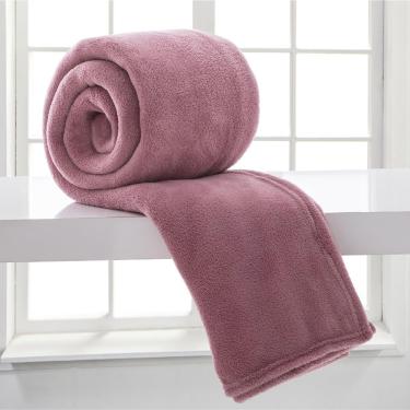 Imagem de Cobertor Manta Aconchego Solteiro Ultrasoft Dupla Face - Rosê - 100% Poliéster
