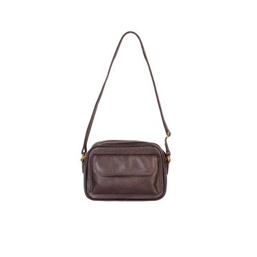 Imagem de Bolsa quadrada pequena de couro liso Dana