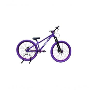 Imagem de Bicicleta 26 Gta Gravity Cor Roxo Freeride Single Cubo K7 Barulhento Freio Hidráulico Garfo C/trava Pneu Flame Roxo