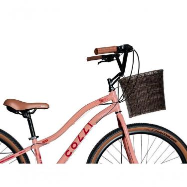 Imagem de Bicicleta Viena Aro 29 Freio Disco 21v Com Cestão Colli Cor Bronze Tamanho Do Quadro 17 Rosa