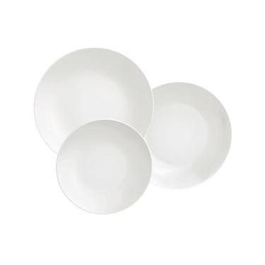 Imagem de Conjunto com 12 Pratos Tramontina Leonora em Porcelana - Branco