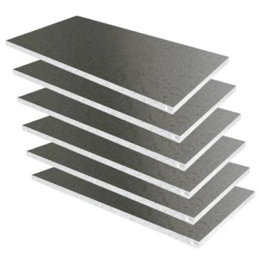 Imagem de 6 Bandejas Para Estante Armário Multiuso Aço Prateleira Resistente 60x