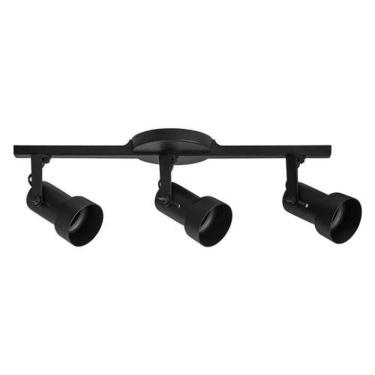 Imagem de Trilho Spot Caneca Preto 3 Spots E27 - 50cm Comprimento - Iluminação Resistente Uv