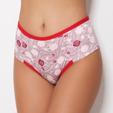 Imagem de Calcinha Ana Microfibra Estampas Cor:Viés Vermelho/ EstampVarTamanho:G