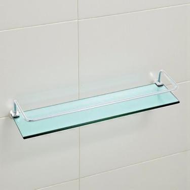 Imagem de Suporte Porta Shampoo Prateleira De Vidro