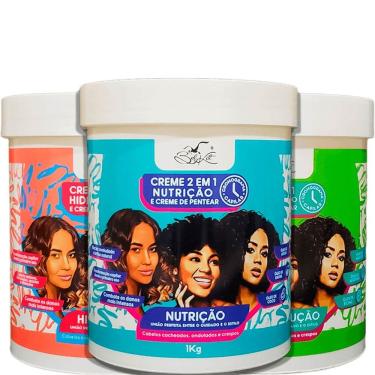 Imagem de Belkit Creme 2 Em 1 - Kit Cronograma Capilar Hnr (3 Produtos)