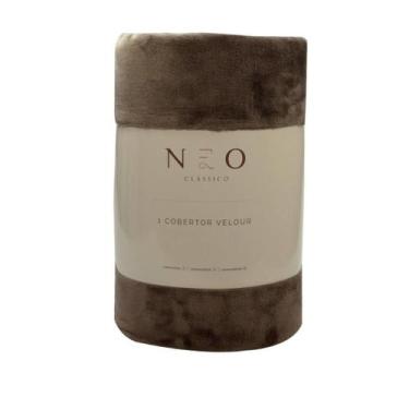 Imagem de Cobertor Velour Casal 300G 1,80m x 2,20m Neo Clássico Camesa, Marrom, 