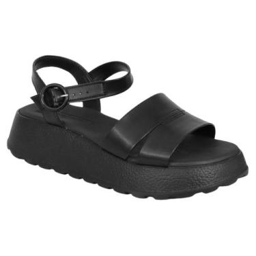 Imagem de Sandália Moleca Flatform Papete Tratorada Feminina 5517.101, Preto, 37