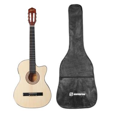 Imagem de Violão Eletroacústico Natural 6 Cordas Nylon Com Equalizador Passivo 2